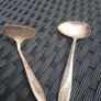 Vintage stamped Silver plated Childs Spoon & Pusher Image 2