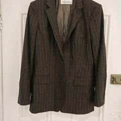 Max Mara Virgin Wool Pinstripe Trouser Suit
