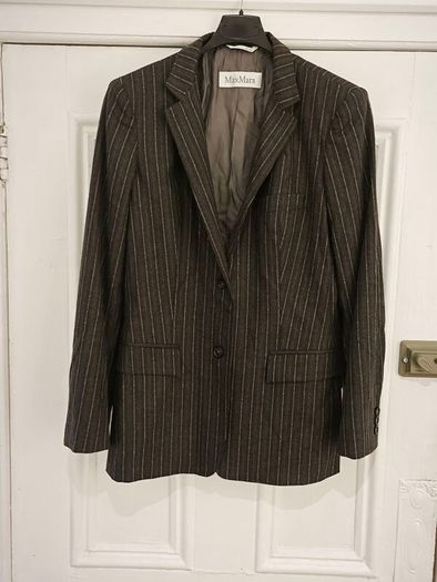 Max Mara Virgin Wool Pinstripe Trouser Suit