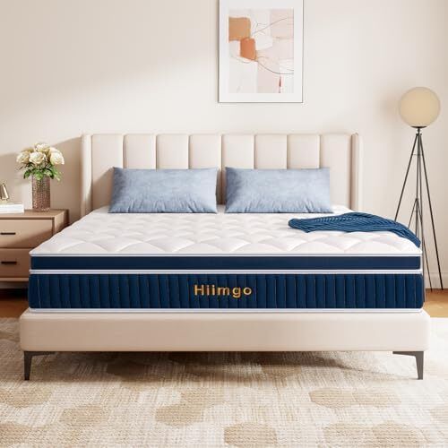 Hybrid Mattresses-26CM Double Mattress-Pocket Spring with Memory Foam Medium Firm Strengthen Edge Support, with Motion Isolation-135x190x26CM