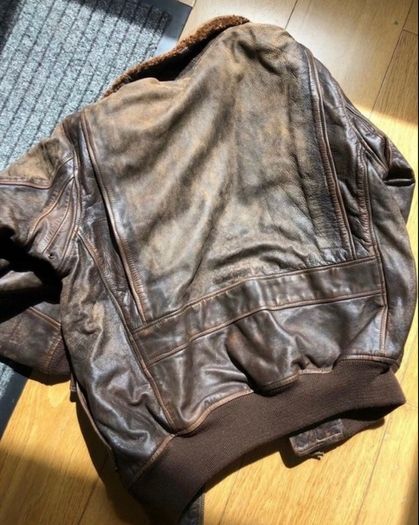 Ralph Lauren Iconic G-1 Bomb Leather Jacket