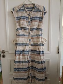 Monsoon linen dress UK 8 in very good condition with no issues see last two photos for exact measurements FREE STANDARD POSTAGE INCLUDED