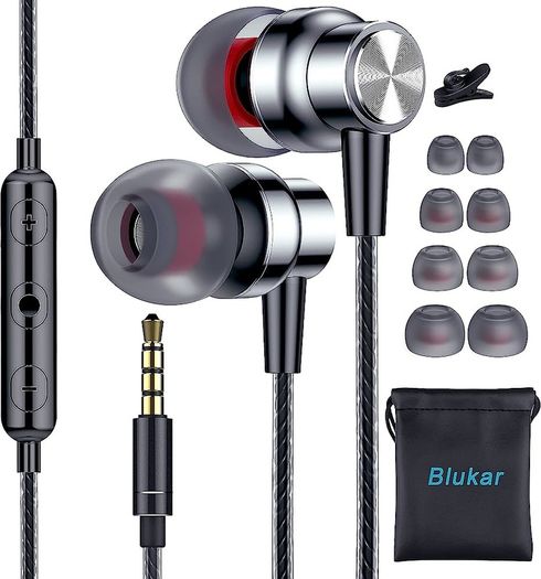 Earphones, In-Ear Headphones Earphones with High Sensitivity Microphone & Volume Control, Noise Isolating, High Definition, Pure Stereo Sound for iPhone, iPod, iPad, MP3 Players, Galaxy, etc