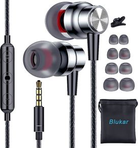 Earphones, In-Ear Headphones Earphones with High Sensitivity Microphone & Volume Control, Noise Isolating, High Definition, Pure Stereo Sound for iPhone, iPod, iPad, MP3 Players, Galaxy, etc