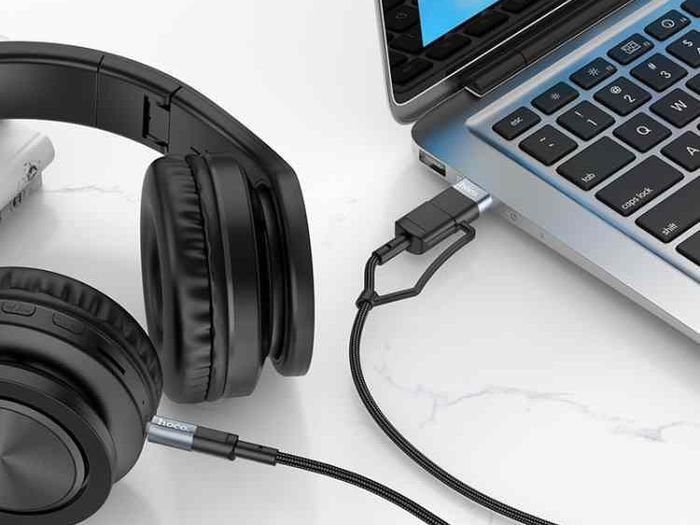 2 in 1 Type-C+USB Digital Audio Conversion AUX Cable