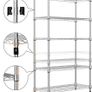 1250 lbs Steel Heavy Duty 5-Tier Utility Shelving Unit Steel Organizer Wire Rack for Home,Kitchen,Office,Chrome 35 x 60 x 158.7 cm Image 5