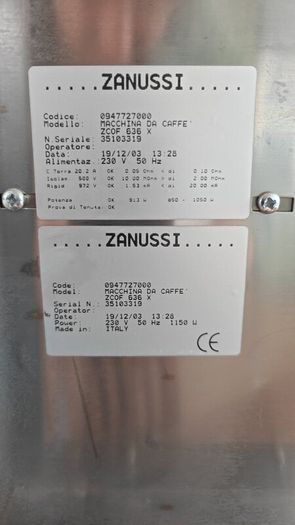Zanussi built in coffee machine