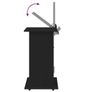 Mobile Lectern Table Engineered Wood Image 4