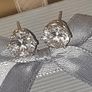 Vintage Hallmarked Silver White Sapphire Earrings Image 7
