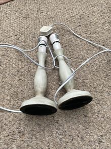 Nude greyish small lamp bases