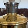 1930s40s Aladdin Model 12 Brass Table Mantle Oil Lamp with Fluted Glass Shade Image 8