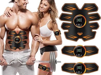 Yongge EMS Abdominal Muscle Trainer, Exercise Device, Muscle Stimulator with 6 Modes, 19 Intensities, LCD Screen & USB Rechargeable