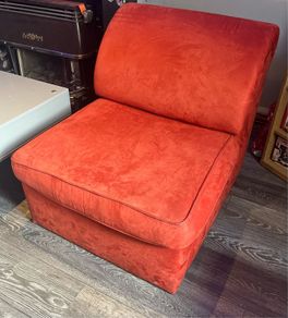 red sofa bed
