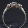 Vintage 9ct Gold Three Stone CZ Ring Birmingham Hallmarked Size 56 Image 5