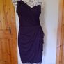 Size 10 Petite Purple One Shoulder Occasion Dress Image 2