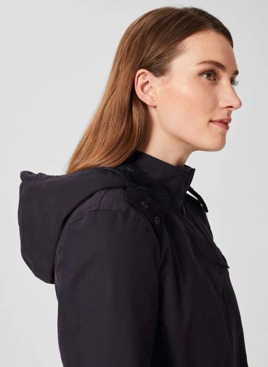 Hobbs Waxed Navy Coat