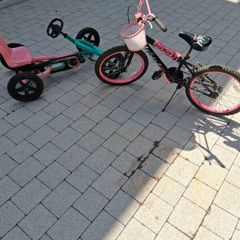 go kart and kids bike