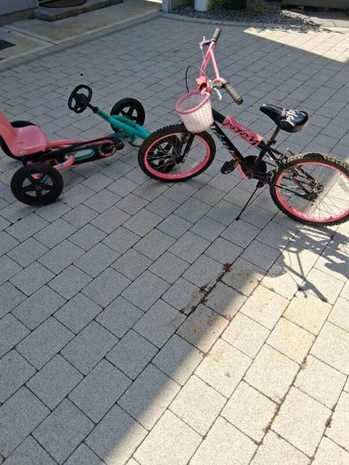 go kart and kids bike