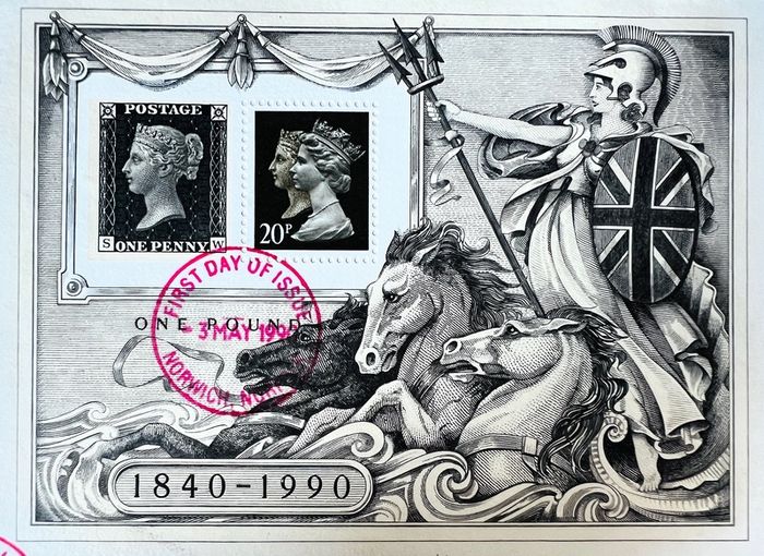 Great Britain 1990 Penny Black 150th Anniversary Miniature Sheet FDC