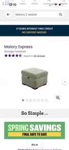 New in box Malory express footstool