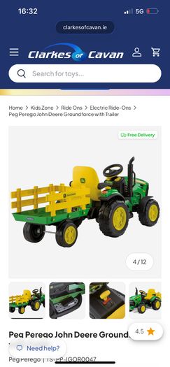 Peg Perego John Deere accessories