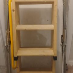 Folding Wooden Loft/Attic Ladder with Metal Frame