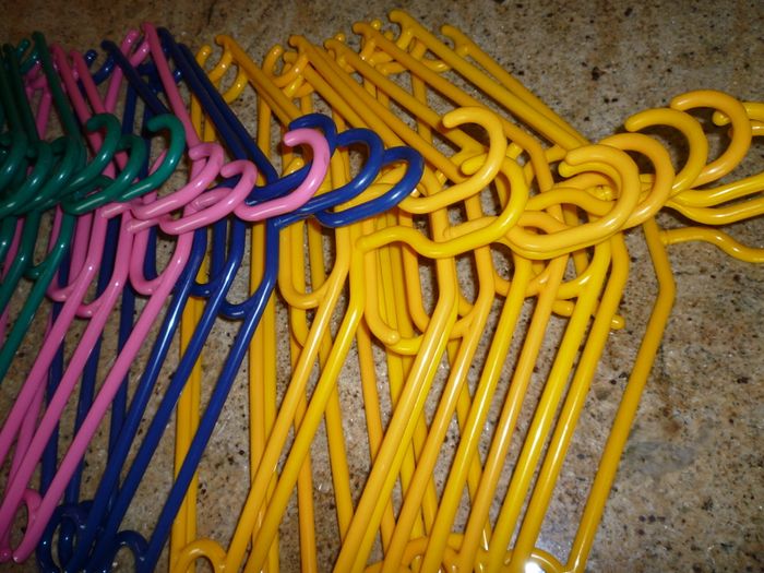 COAT HANGERS & 5 x TROUSER RACKS. Clothes Hangers  Jacket Top Trousers hangers. 6 colours.