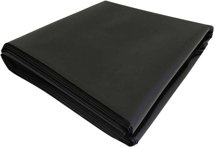 NEW SALE | Black Plastic Sheeting Heavy Duty - Polythene Sheet for Garden, 500G Gauge Thick, Strong Waterproof Gardens Cover Sheets | 2M x 1M