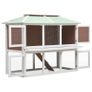 Animal Rabbit Cage Double Floor Brown Wood Image 2