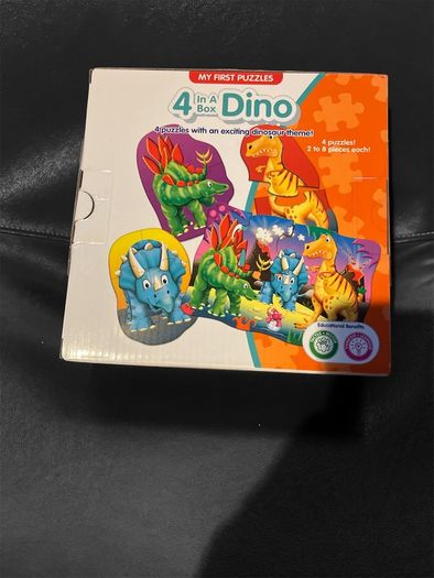 Dinosaur Puzzle ( 4 in a box ) age 2+ New