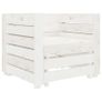 2 Piece Garden Pallet Lounge Set White Wood Image 10
