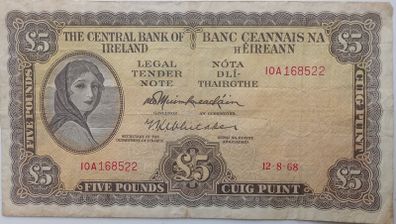 1968 lady Lavery 5 pound note.