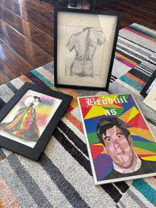 Collection of LGBTQ Artworks: Framed Prints & Sketch