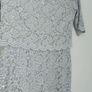 M&S Per Una ice blue / grey lace and sequin dress Image 5