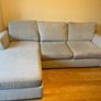 L Shape Couch in cream Image 7