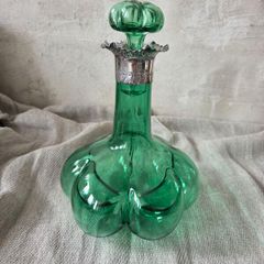 Green  Glass Decanter