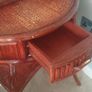 Half moon bamboo/cane style Hall table and mirror Image 5