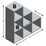 FMD Room Divider with 6 Compartments Image 3