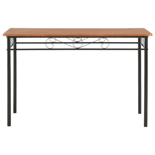 5 Piece Dining Set MDF and Steel Brown