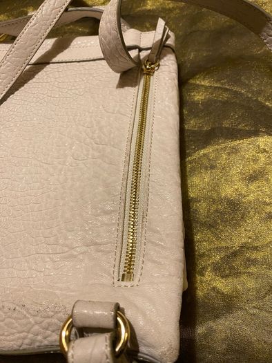 Thacker New York Cream Leather Backpack/crossbody Bag