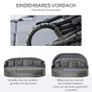 Rattan Sun Island 4-Piece Daybed with Canopy Seating Group 4 Cushions Metal Grey 230 x 145 x 80 cm Image 3