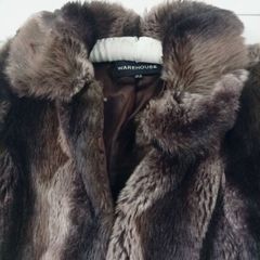 S Warehouse faux fur coat jacket