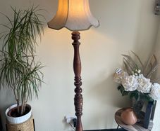 Antique Wooden Standard Lamp