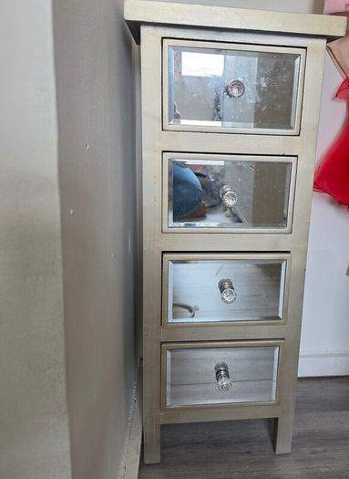 mirrored side table