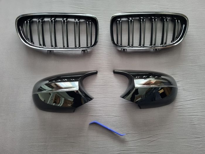 BMW 3 Series E90 E91 Lci Kidney Grilles & Mirror Covers Set Brand New