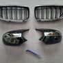 BMW 3 Series E90 E91 Lci Kidney Grilles & Mirror Covers Set Brand New Image 3
