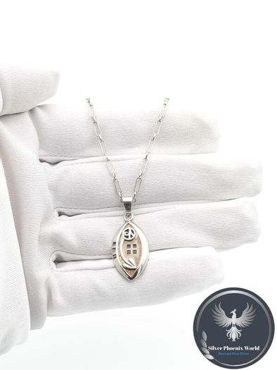 925 Vintage Abstract Silver Necklace