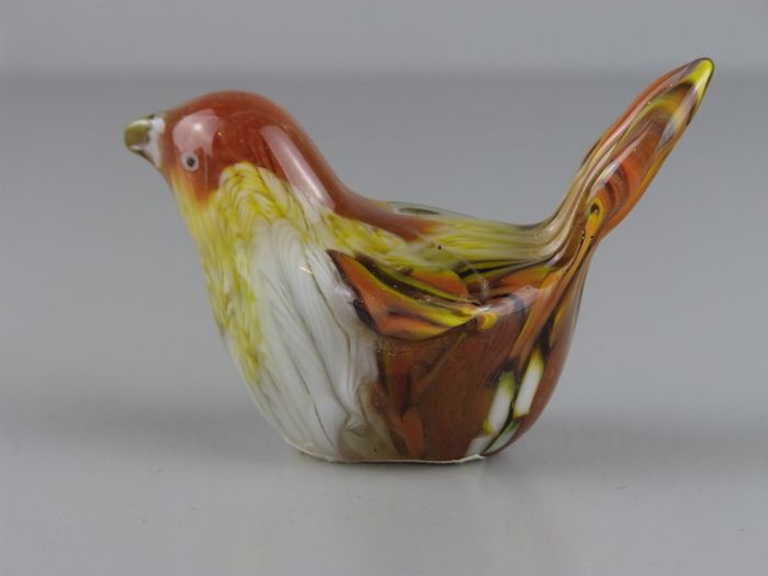Glass Bird Figurine Ornament Paperweight 7cm