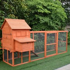Large Chicken Coop 6-9 Birds  Natural Wood
