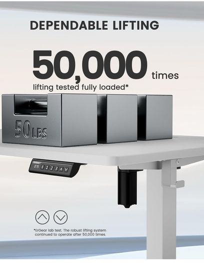 Electric Standing Desk Height Adjustable 120 x 60cm